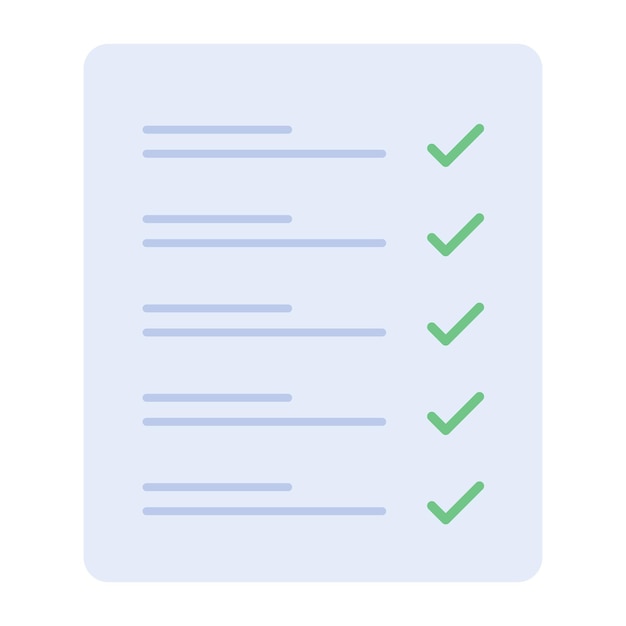 Customizable flat icon of checklist 