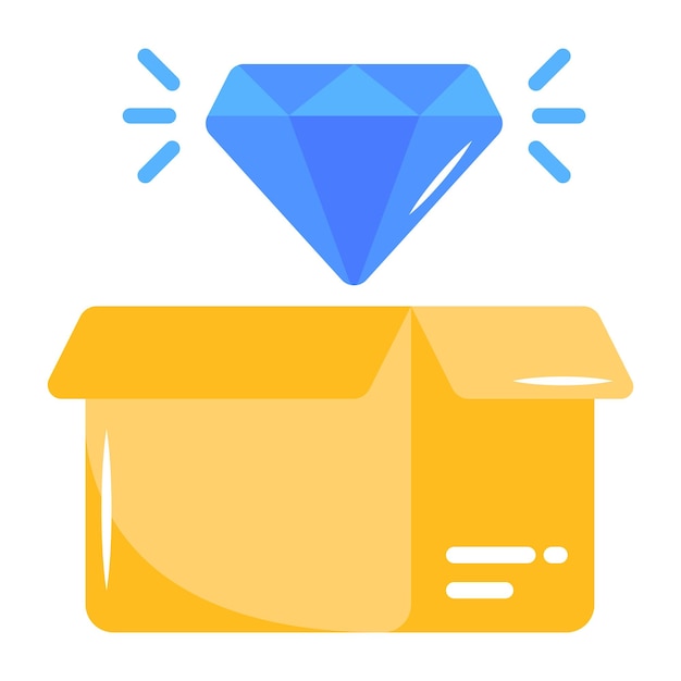 A customizable flat icon of premium package