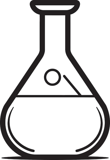 Customizable HighResolution Erlenmeyer Flask Vector Graphic for ScienceBased Educational Material