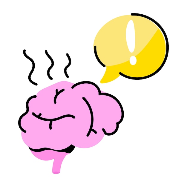 A customizable sticker of brainstorming error