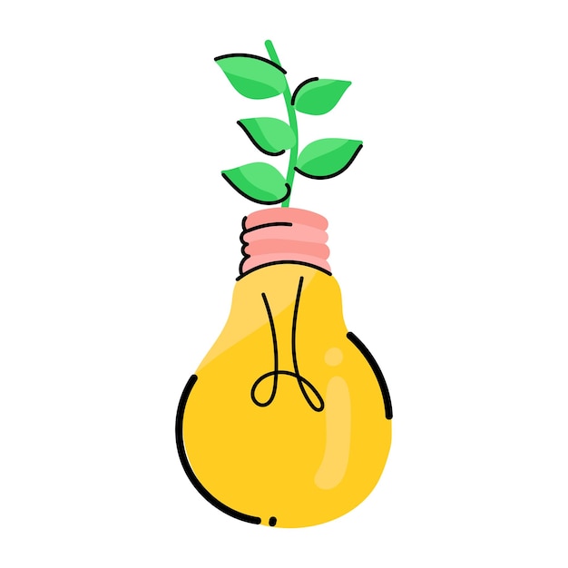 A customizable sticker of eco light