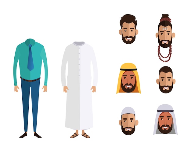 Vector customize 2d character minimal character