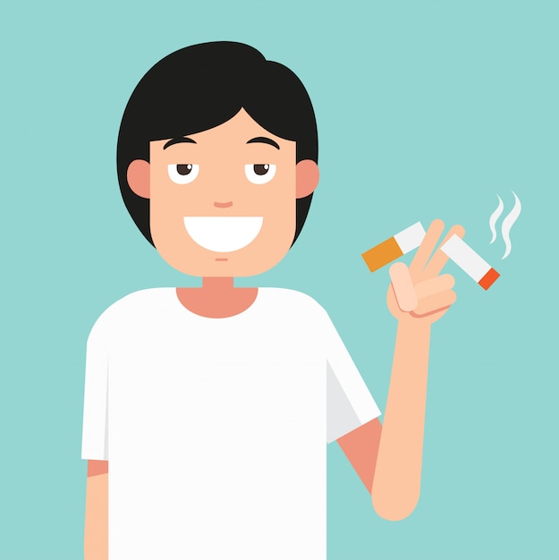 Cut a cigarettes,concept for anti smoking