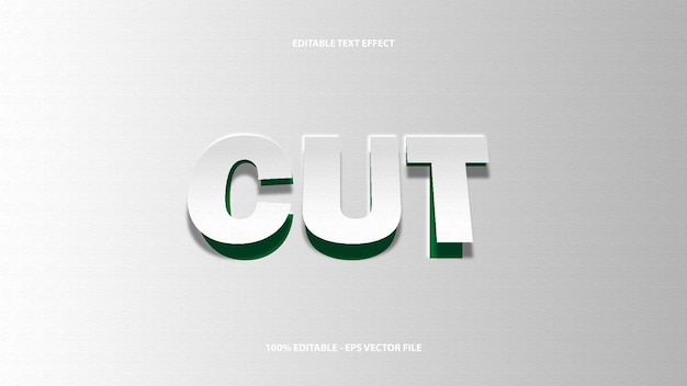 Vector cut editable text effects