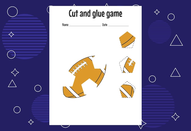 Cut and glue game for kids with fruits Cutting practice for preschoolers Education page