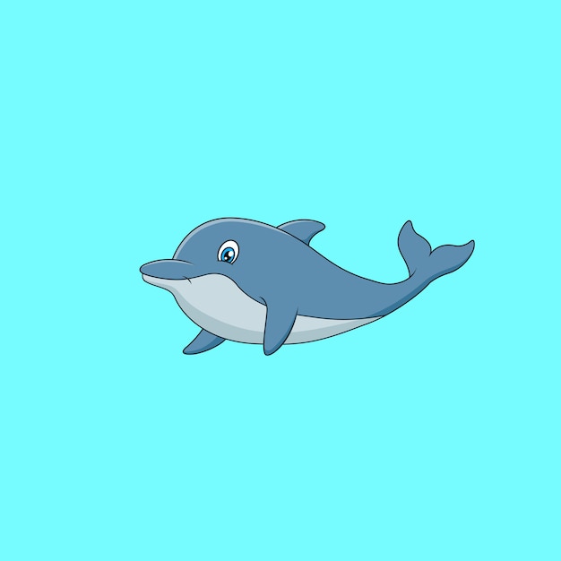 Cute and adorable dolphin cartoon