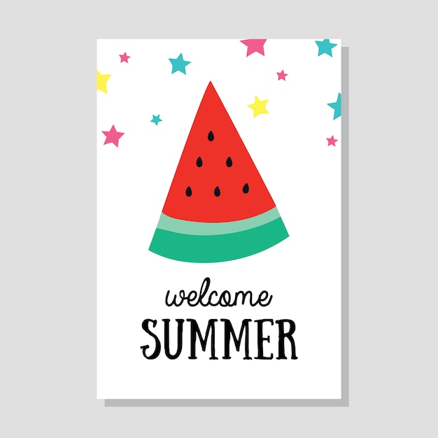 Cute adventure and travelling in the summer card/poster design series