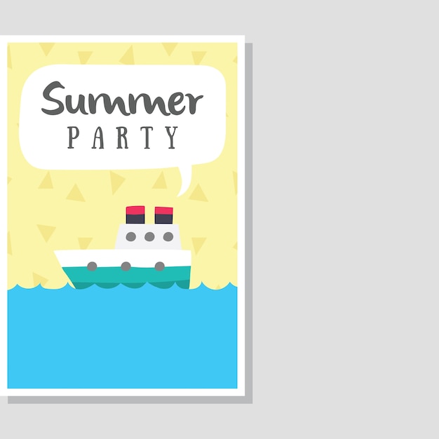  Cute adventure and travelling in the summer card/poster design series