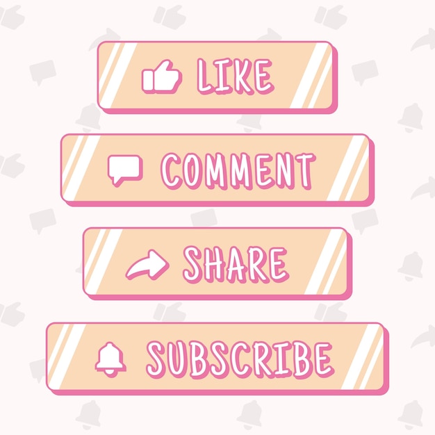 Cute Aesthetic Subscribe button Icon