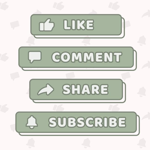 Cute Aesthetic Subscribe button Kawaii Style