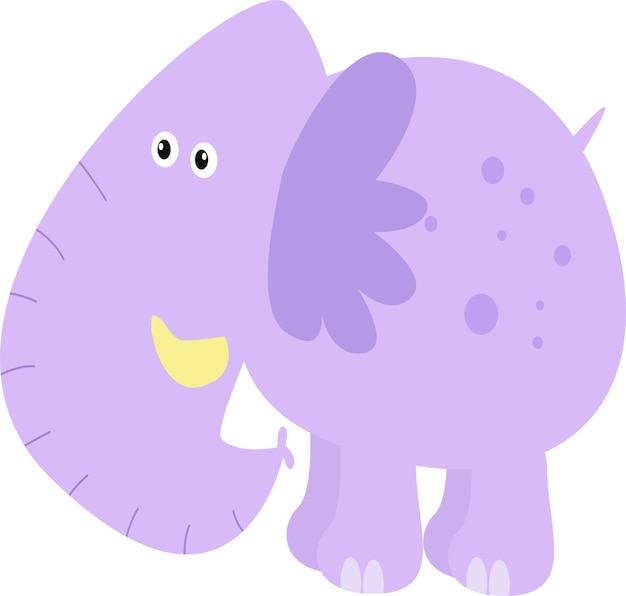 Cute African elephant illustration, good for graphic design, vectors, cartoon characters, logos