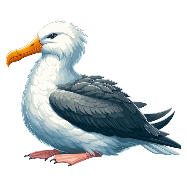 Cute Albatross Vector Cartoon illustration