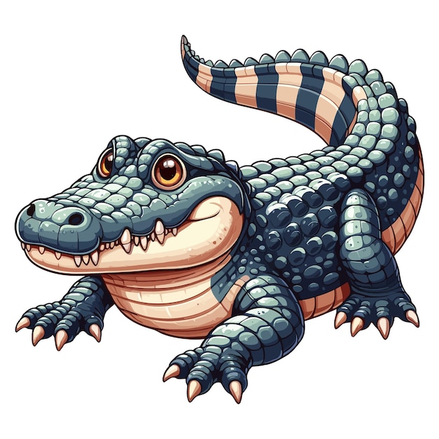 Cute Alligator vector cartoon illustration