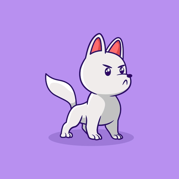 Cute Angry Dog Cartoon