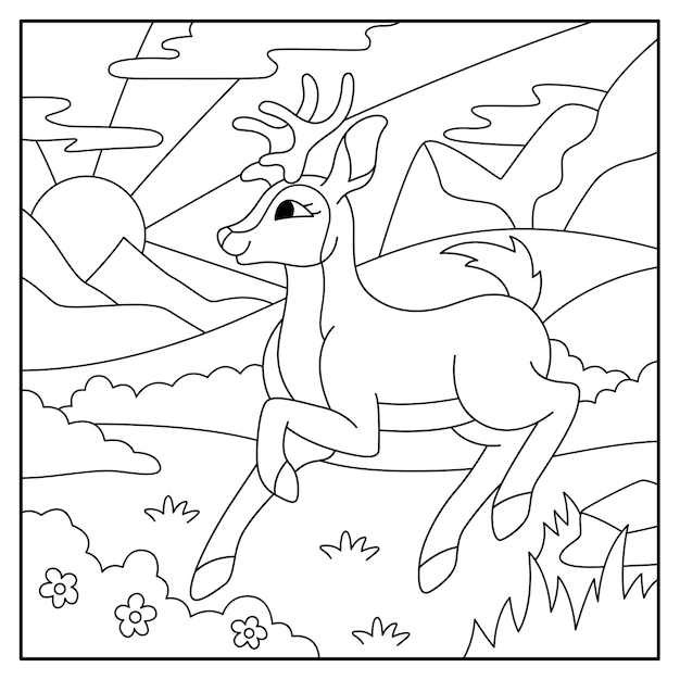 Cute animal coloring pages for kids