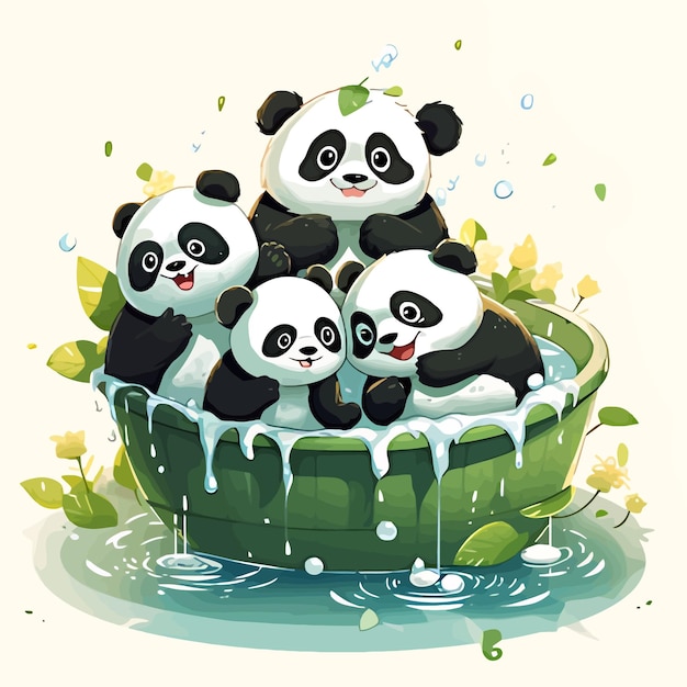 Cute animal illustration background