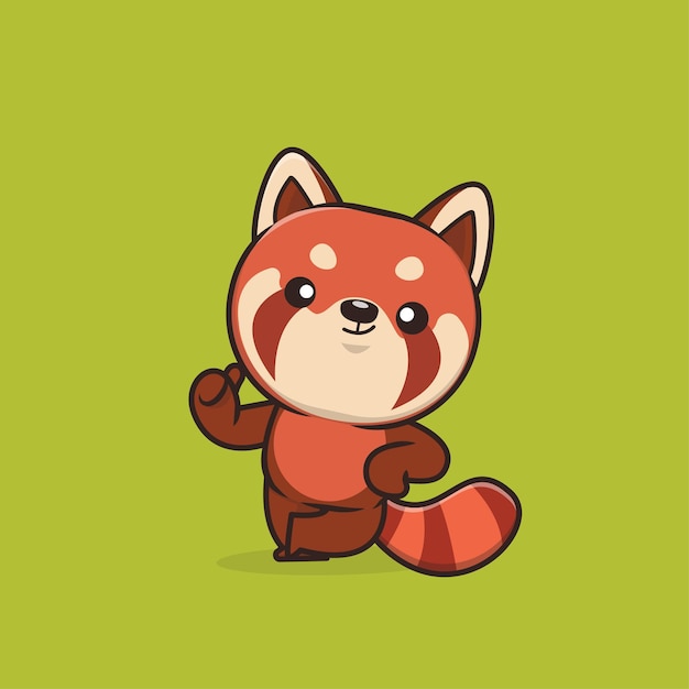 Cute Animal Red Panda illustration