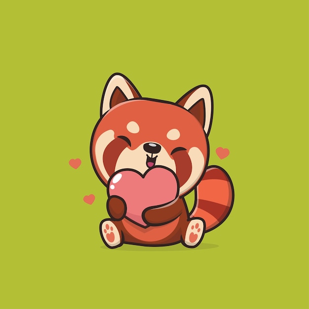 Cute Animal Red Panda illustration