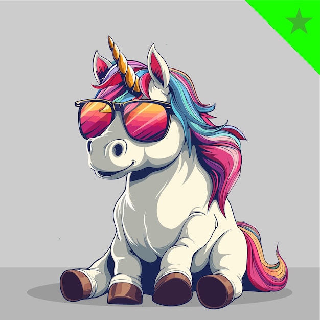 Vector cute animal vector unicornio