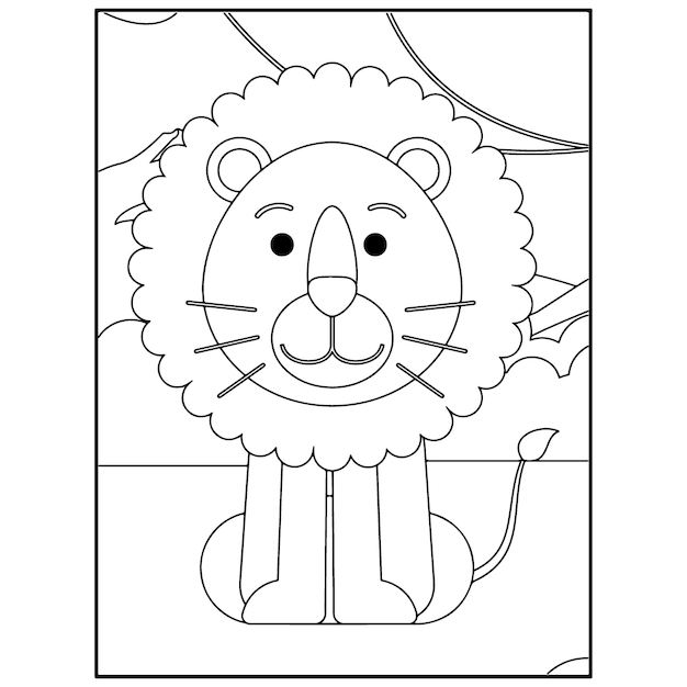 Cute Animals coloring pages for kids