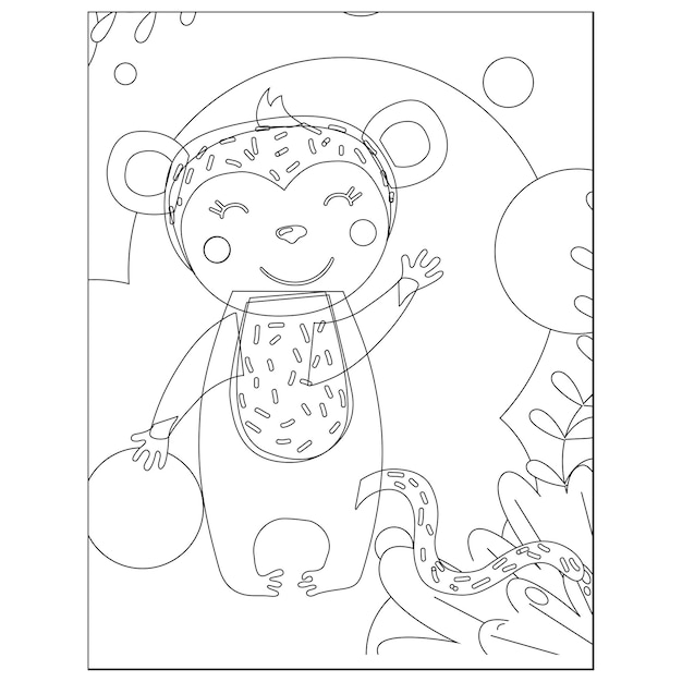 Cute animals coloring pages for kids