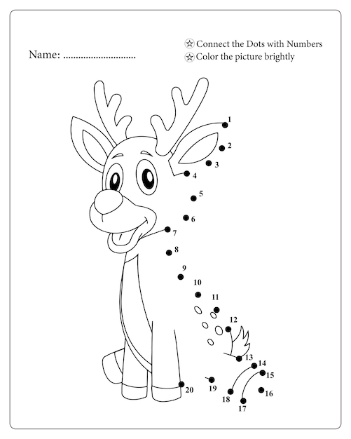 Cute Animals Dot To Dot Coloring Pages for Kids