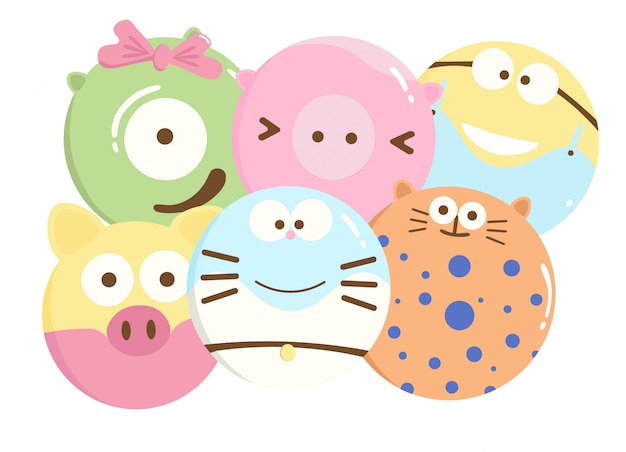 Cute animals vector 