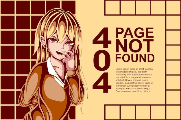 cute anime girl error 404 page not found