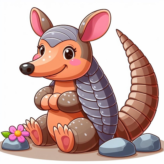 Cute Armadillo Vector Cartoon illustration