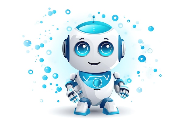 Cute Artificial Intelligence Chat Bot AI Customer Support