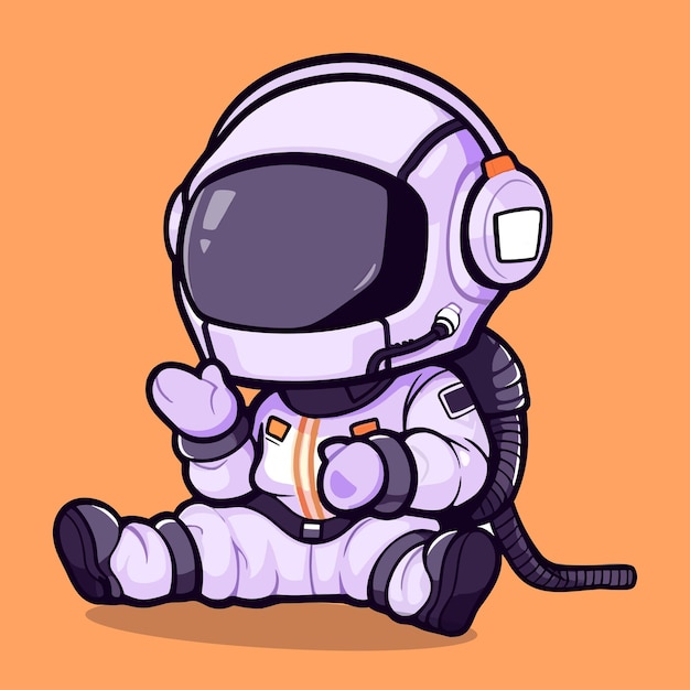 cute Astronaut cartoon vector icon illustration