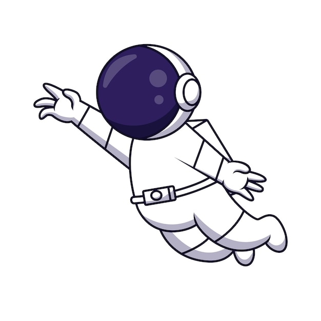 Cute astronaut cartoon. Vector illustration