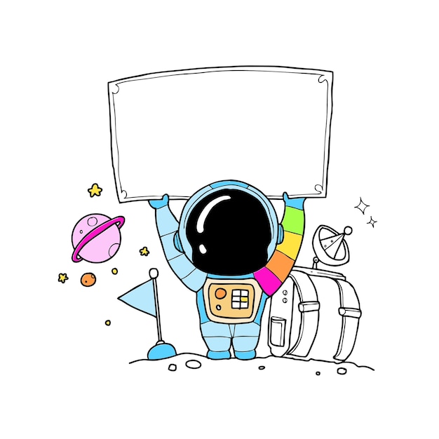 Cute astronaut cartoon