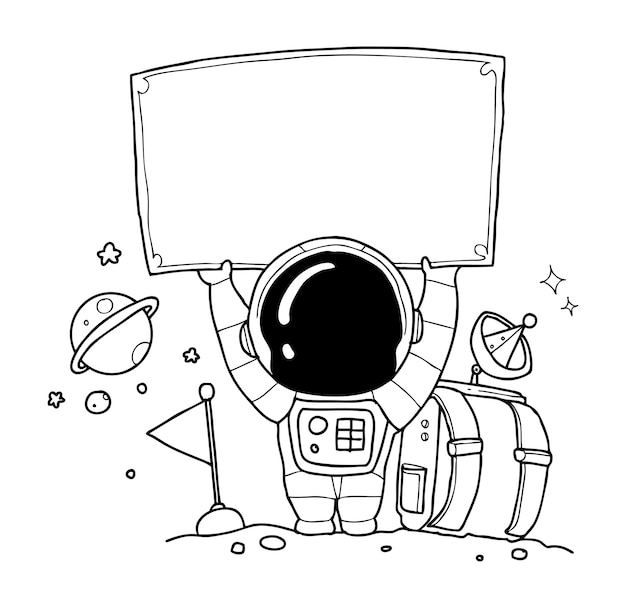 Cute astronaut cartoon