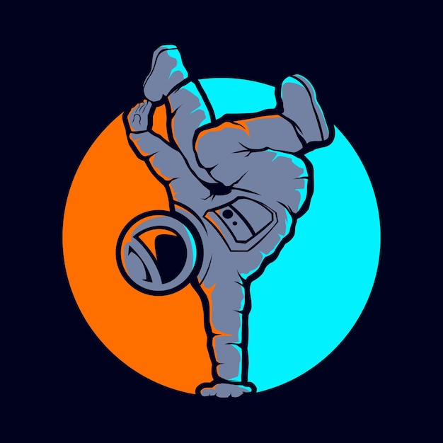 Cute astronaut hip hop style