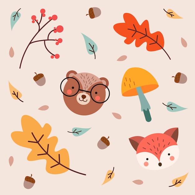 Cute autumn background