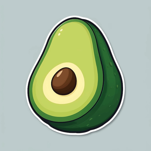 Cute avocado fruit vegetable vector illustration graphic