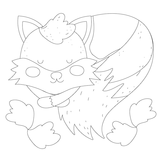 Cute Baby Animals Coloring pages for kids Printable premium vector