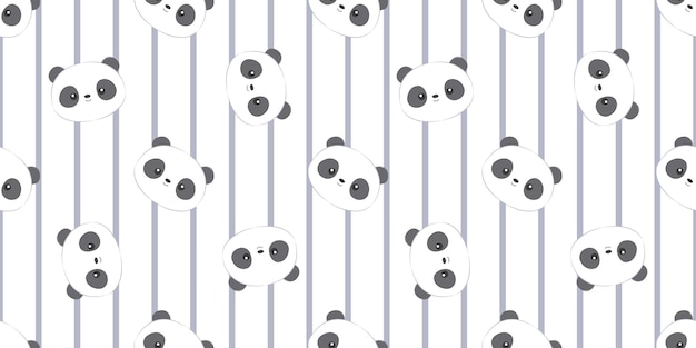 Vector cute baby animals seamless pattern