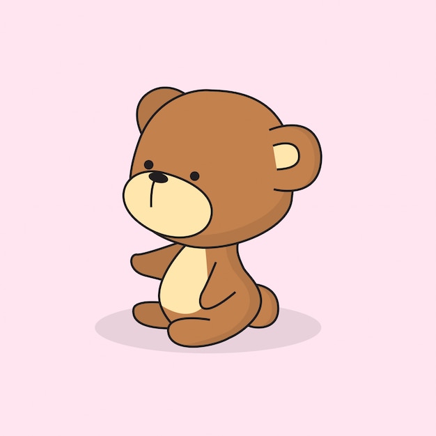 Cute baby bear vector