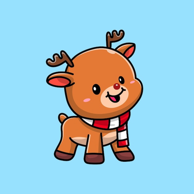 Cute Baby Deer Moose, cartoon character