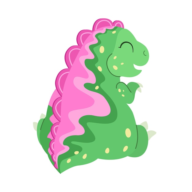 Cute Baby Dino character in cartoon style