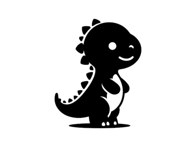 Cute baby Dinosaur silhouette Dinosaur Cartoon silhouette for Kids