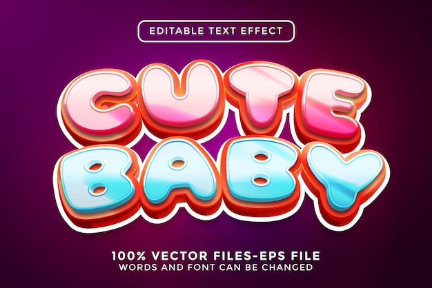 Cute Baby Editable Text Effect