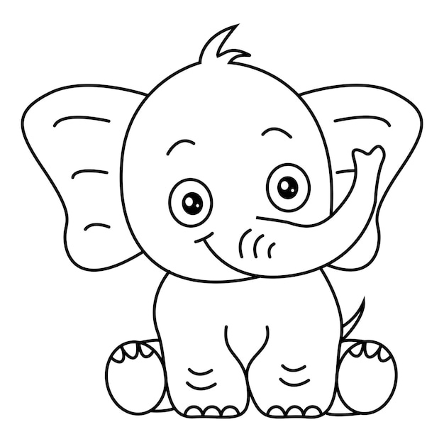 Cute Baby Elephant clipart