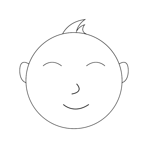 Cute baby icon vector template