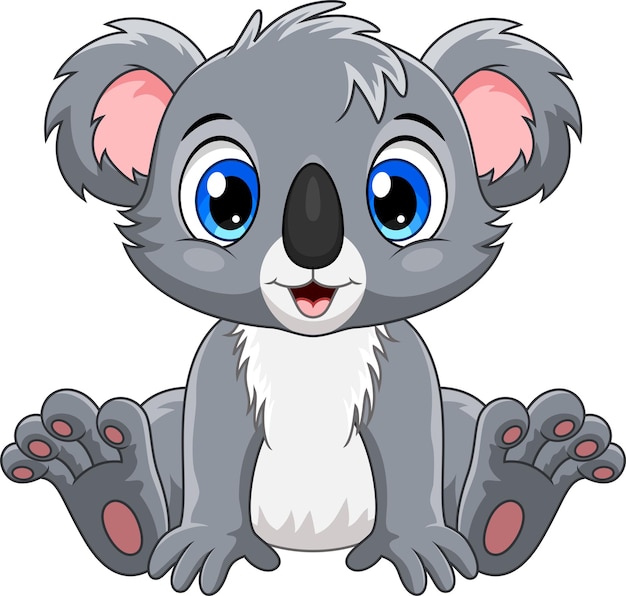 Cute baby koala cartoon