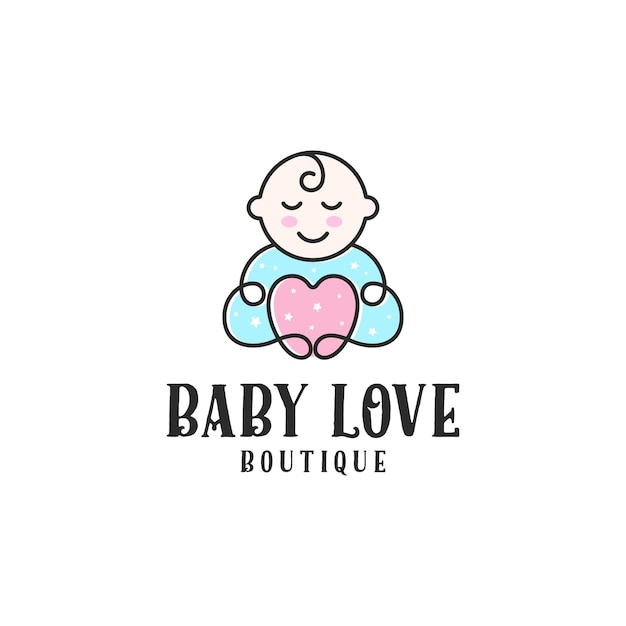 Cute Baby logo design template