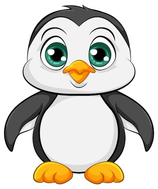 Vector cute baby penguin