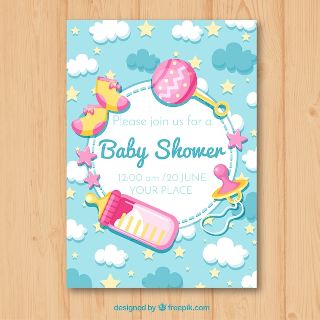 Cute baby shower template